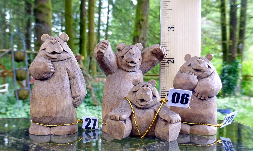 Bears with a ruler for size